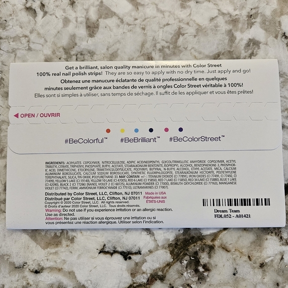 Color Street Sports-Themed Nail Strips - Clear Overlay - Picture 3 of 3